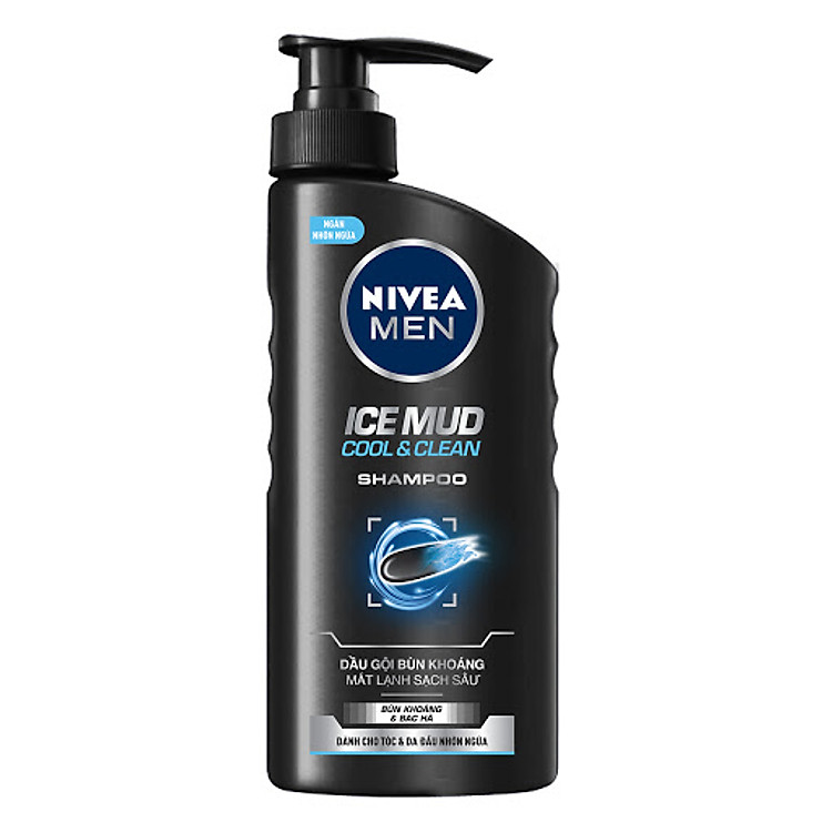 Dầu Gội Bùn Khoáng Sạch Gàu Mát Lạnh Nivea Men Ice Mud Cool And Clean Shapoo (530ml) - 82767