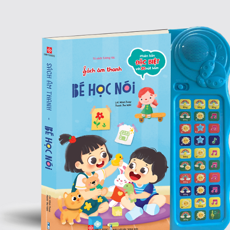 Sách - Sách âm thanh - Bé học nói Phiên bản đặc biệt với 30 nút bấm cho bé 0 - 6 tuổi - Đinh Tị Books