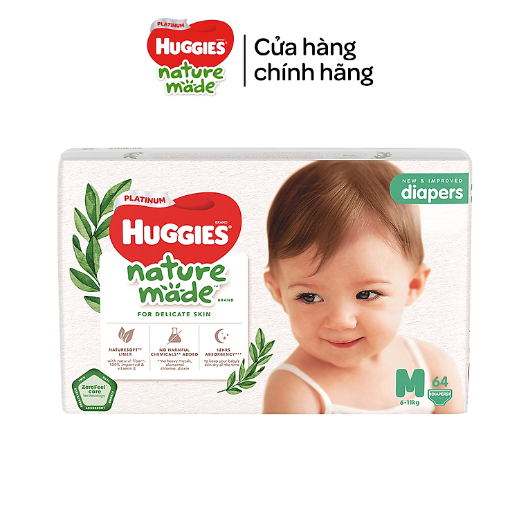 Tã dán Huggies Platinum NatureMade M64 Chính hãng Ưu đãi - Hình ảnh 5