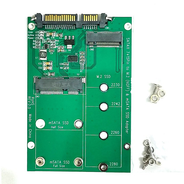 Mạch chuyển cổng SATA sang M.2 SATA và mSATA