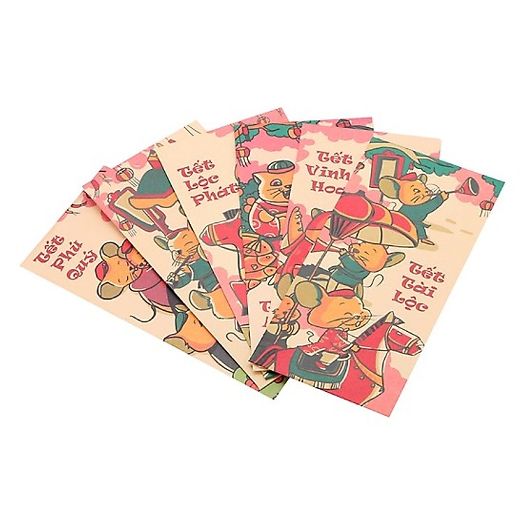 Xấp Bao Lì Xì Cao Cấp - Chúc Mừng Năm Mới Tết Tài Lộc-Phú Quý