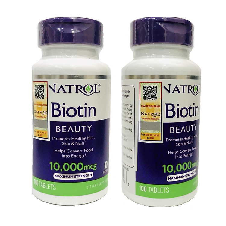 Thực phẩm Bổ Sung Natrol BiotiN 10,000mcg Maximum Strength