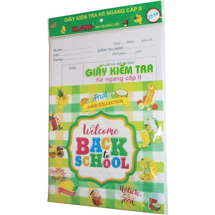 Giấy kiểm tra KLONG cấp II B5 (70/92-25 kép)