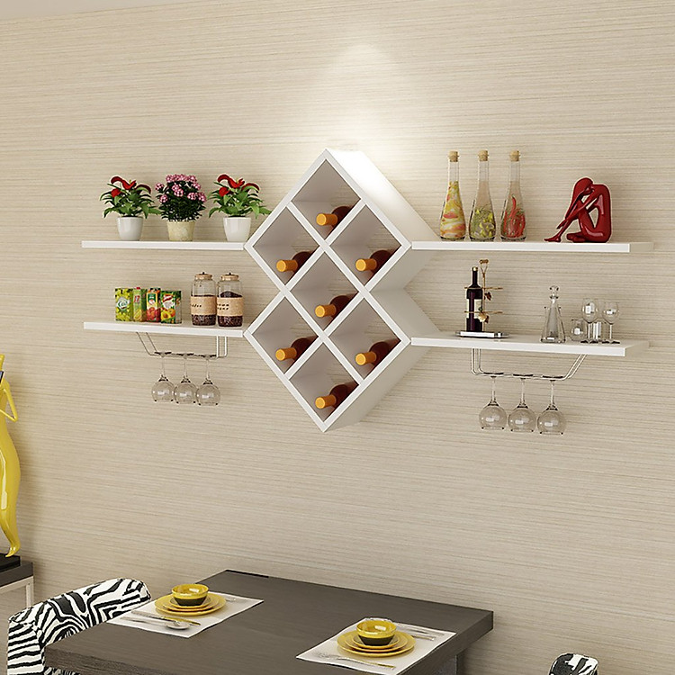 Kệ Rượu Treo Tường Giấu Chân Đơn Giản SIB DECOR
