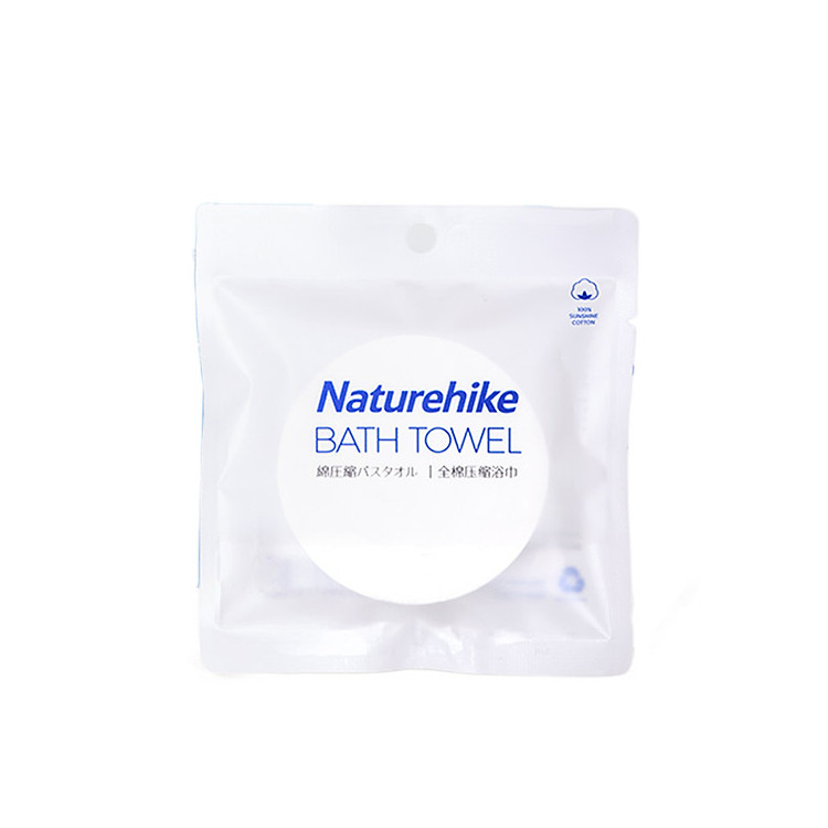 Khăn Tắm nén chất liệu Cotton dùng nhiều lần thương hiệu Naturehike (Gói 1 khăn)