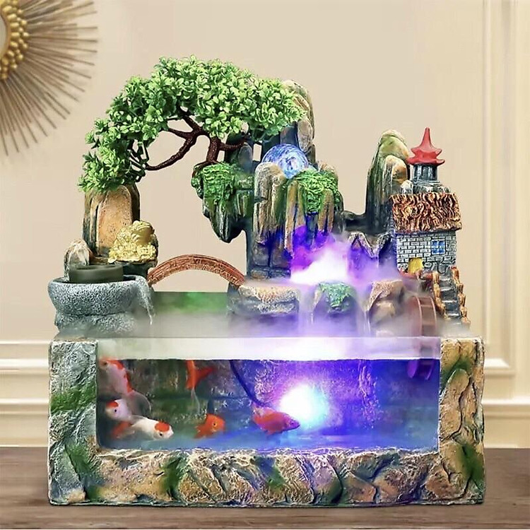 Thác nước phong thuỷ nuôi cá cỡ 40x40cm