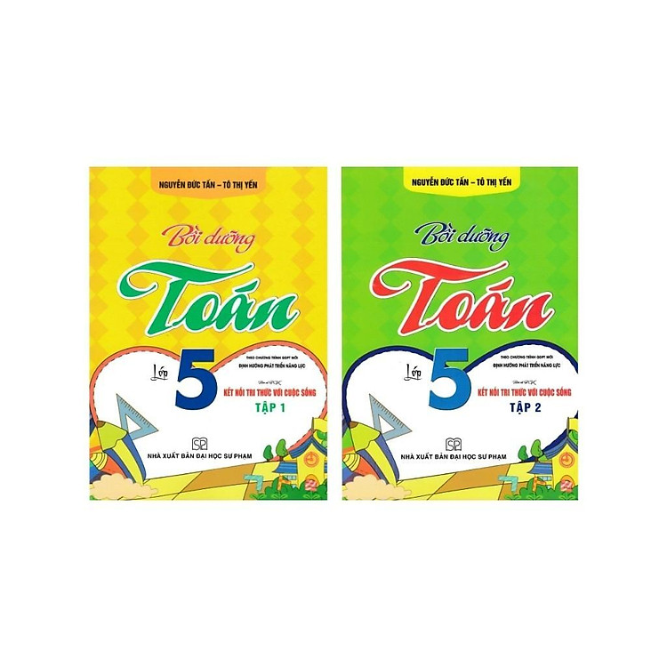 Sách - Bồi Dưỡng Toán Lớp 5 - Combo 2 Tập - Bám Sát SGK Kết Nối Tri Thức Với Cuộc Sống - Hồng Ân
