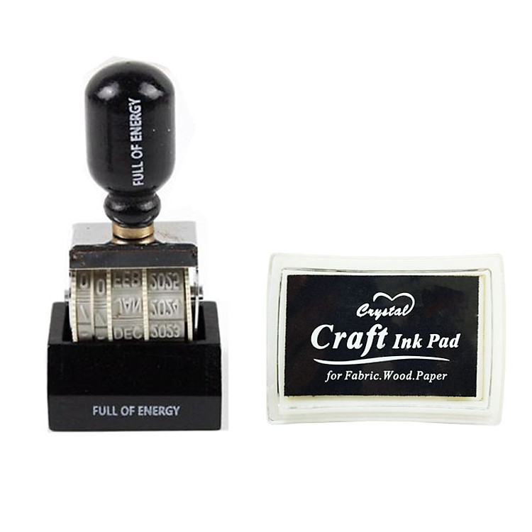 Bộ Đóng Dấu Ngày Tháng Năm ( Kèm Mực+ Giá Đỡ Tiện Dụng)