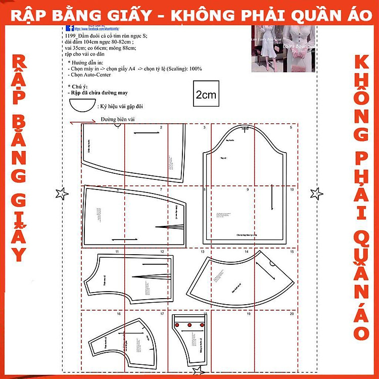 Rập Giấy A0 mã 1199 (Bản Vẽ) - Ảnh 2