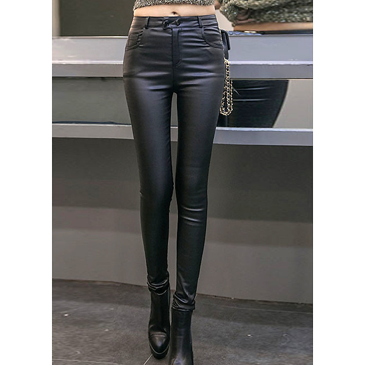 Quần da nữ phôm ôm 9100179