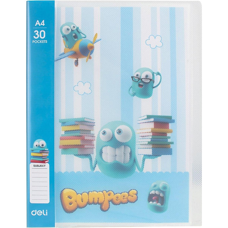 File Lá 30 A4 Deli EZ55102 (Bằng nhựa)