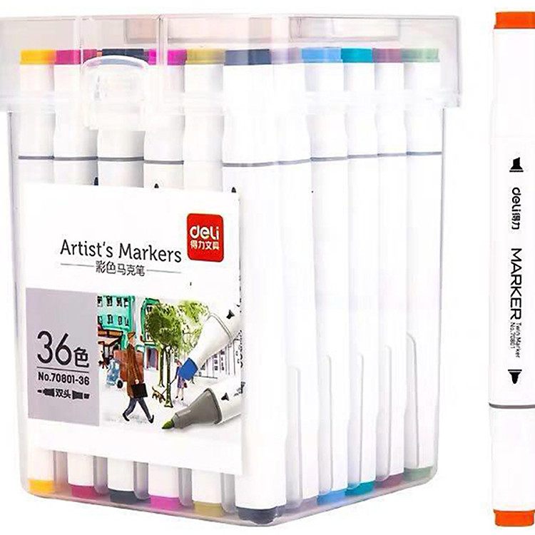 Bút Màu Marker Hai Đầu Deli 70801 (36 màu)