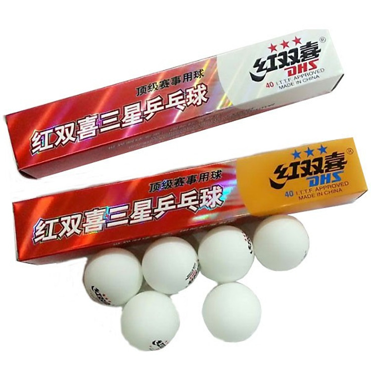 Qủa bóng bàn DHS 3 sao (hộp 6 quả)