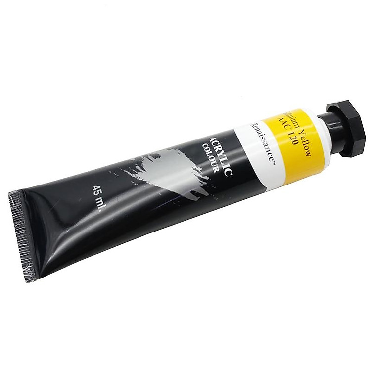 Tuýp Màu Acrylic 45 ml - Renaissance #120 - Cadmium Yellow - Ảnh 4
