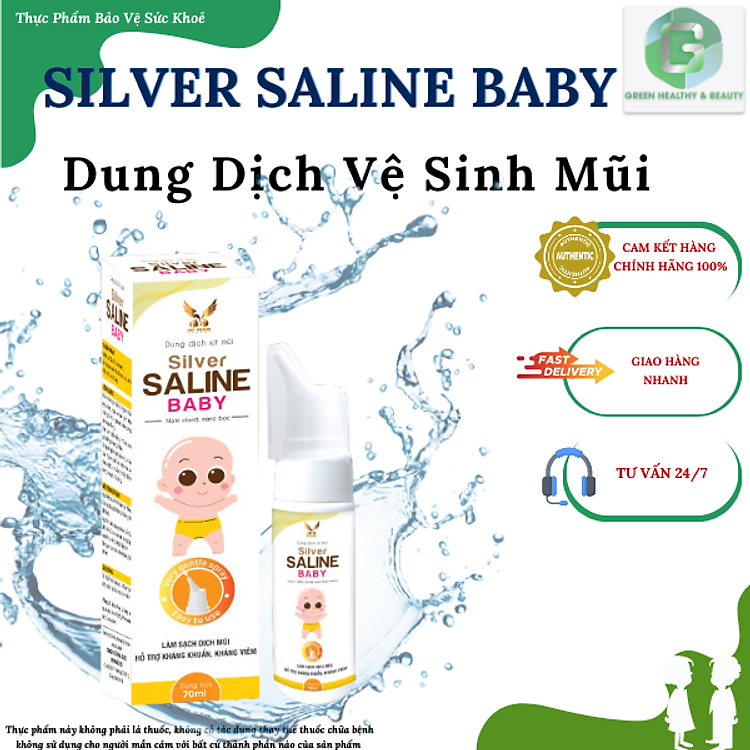 Silver Saline Baby - Xịt Mũi Cho Bé Chính hãng Giá tốt - Hình ảnh 2