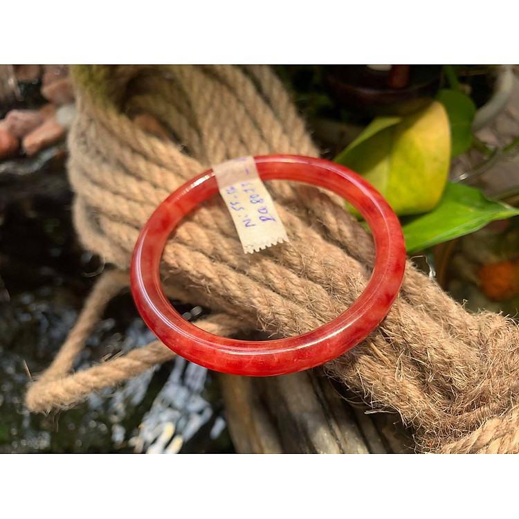 Vòng Cẩm Thạch Đỏ Tròn Ni 55 Đến 56