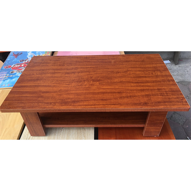 Bàn Trà Gỗ Công Nghiệp 2 Tầng 50cm x 100cm