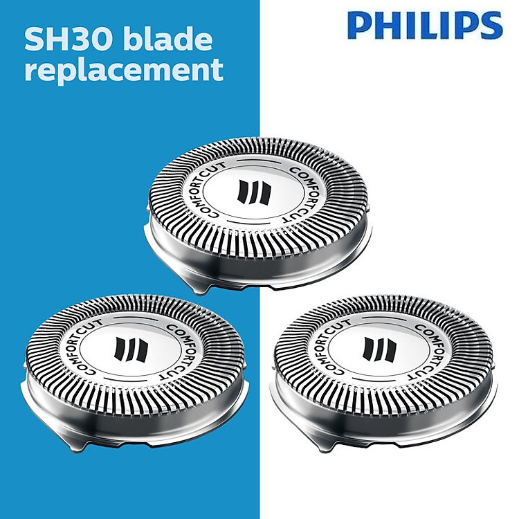 Bộ 2 lưỡi dao cạo râu Philips SH30 tương thích với các dòng Máy cạo râu Serial 1000 (S1xxx), 2000 (S2xxx) và 3000 (S3xxx) - HÀNG NHẬP KHẨU