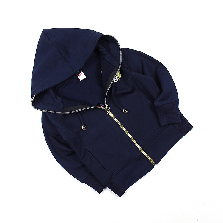 Áo khoác thun có nón thêu mèo tay dài cho bé 0.5-4 tuổi từ 10 đến 18 kg 05252-05253