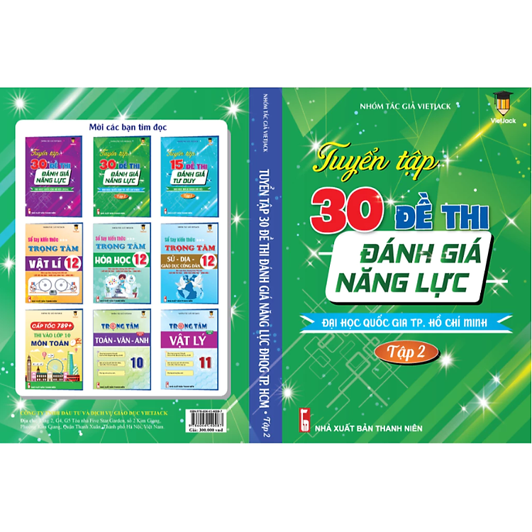 Tuyển Tập 30 Đề Thi Đánh Giá Năng Lực Đại Học Quốc Gia TP Hồ Chí Minh (2 Cuốn) - 2025 - Ảnh 3