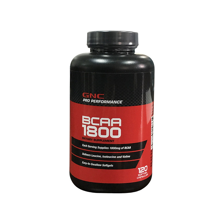Thực Phẩm Chức Năng Hỗ trợ cho người hoạt động thể lực, luyện tập thể thao GNC BCAA 1800 (120 viên/Hộp)