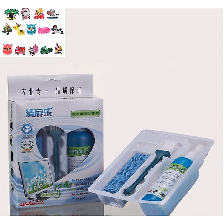 Bộ dụng cụ vệ sinh màn hình, bàn phím, các loại đĩa CD/DVD tiện dụng+ Tặng kèm hình dán ngẫu nhiên