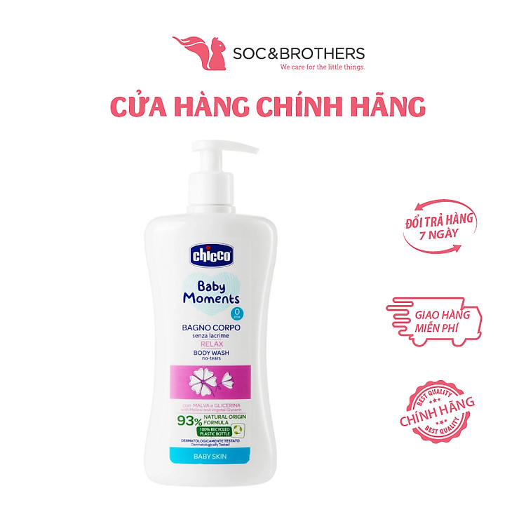 Mua tại Lazada: Sữa tắm Chicco 0M+ 500ml cho bé Chính hãng, giá tốt