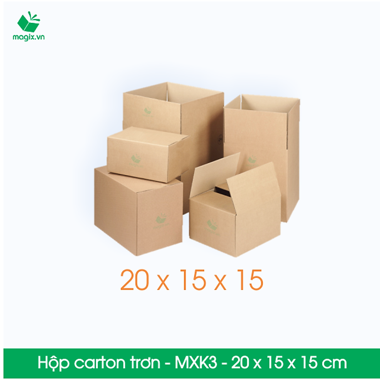 Hộp carton MXK3 (20x15x15 cm, 100 thùng) - Ảnh 4