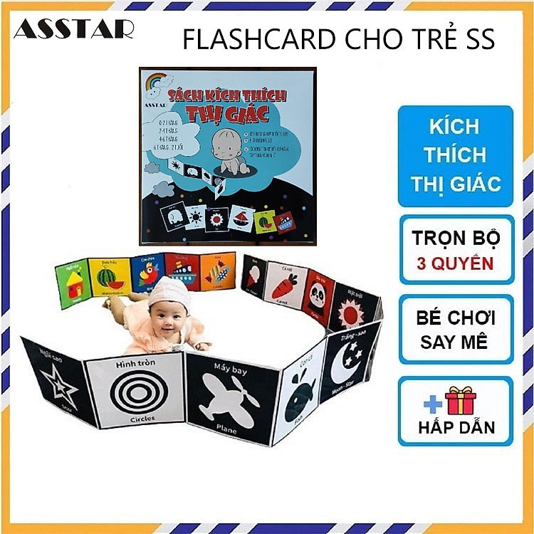 Tìm mua tại Avakids: Thẻ kích thích thị giác cho trẻ sơ sinh - Ngập tràn khuyến mãi