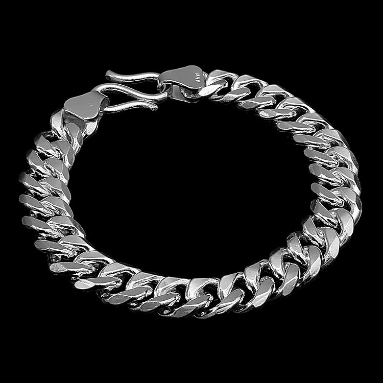 Vòng Tay Lắc Tay Nam Bạc Ta Mắt Xích Size L Nam Tính BẠC HIỂU MINH LTN001