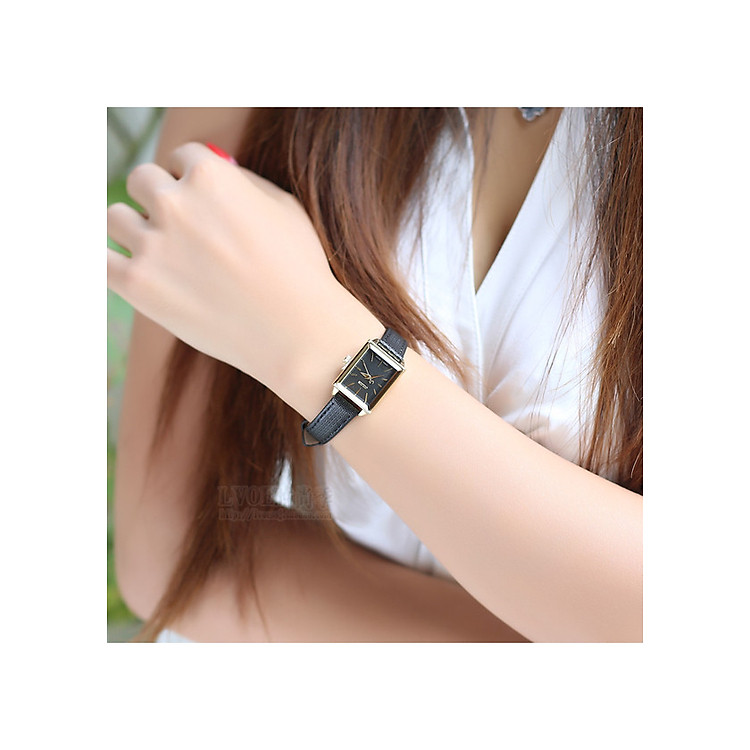 Đồng Hồ Nữ Julius Hàn Quốc JA-787 Mặt Chữ Nhật Dây Da