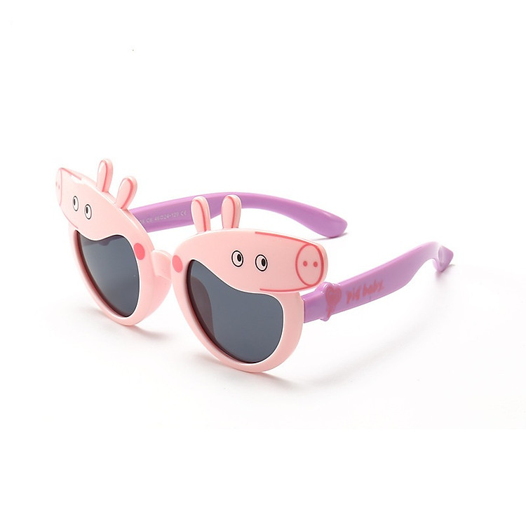 Kính mát trẻ em chống tia UV heo peppa gọng dẻo KM-05