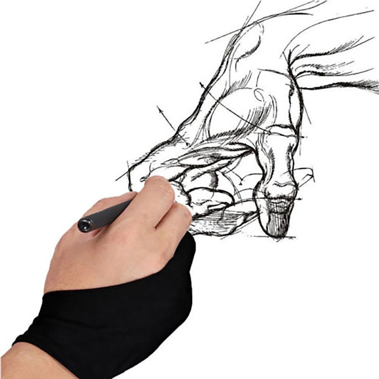 Găng tay chống chạm cảm ứng màn hình cho iPad DRAWING GLOVE ( Hàng chính hãng - Hàng Nhập khẩu)