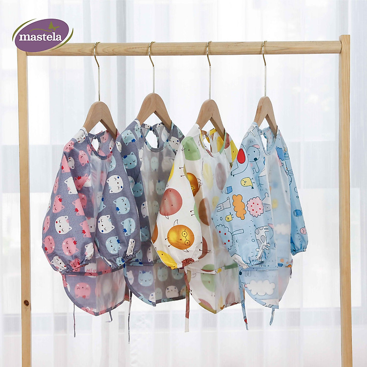 Mua Áo yếm dài tay chống thấm cho bé 0-4 tuổi Chính hãng Giá tốt - Hình ảnh 3