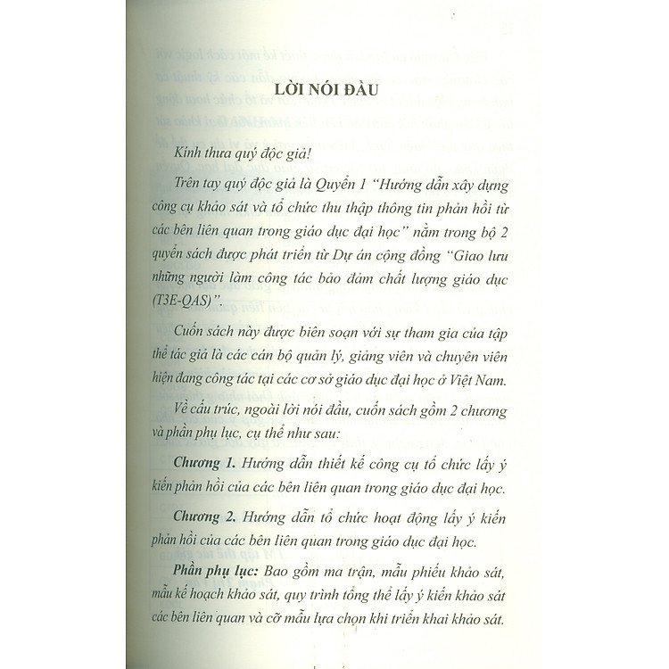 Hướng Dẫn Xây Dựng Công Cụ Khảo Sát Và Tổ Chức Thu Thập Thông Tin Phản Hồi Từ Các Bên Liên Quan Trong Giáo Dục Đại Học (Quyển 1) - Ảnh 6