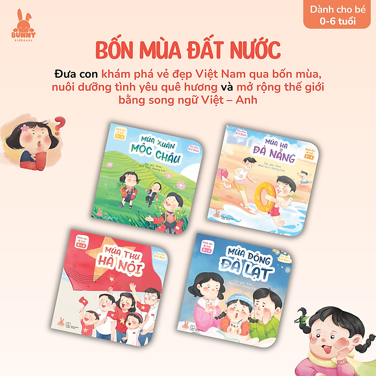 Bộ Sách Song Ngữ Việt Anh Bốn Mùa Đất Nước - Để con trở thành em bé luôn yêu và tự hào về quê hương, đất nước