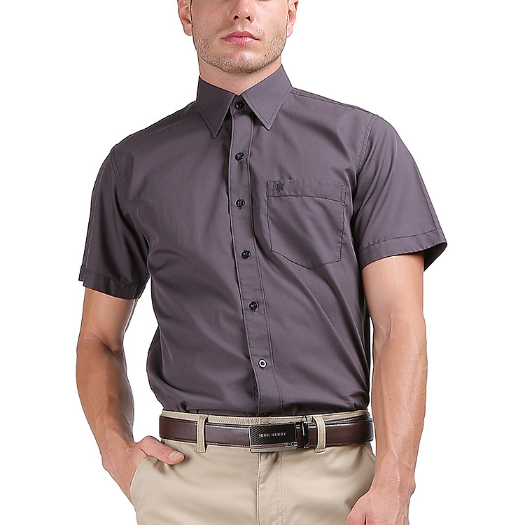 Áo Sơ Mi Tay Ngắn Nam John Henry WS17SS030C-SD - Xám