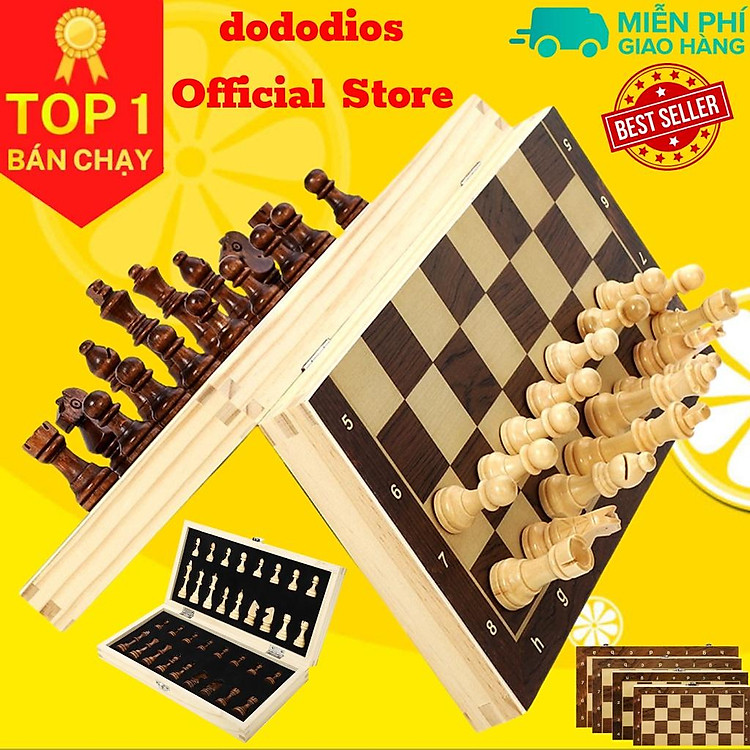 Bộ cờ vua gỗ nam châm 29x29cm Chính hãng Ưu đãi - Hình ảnh 2
