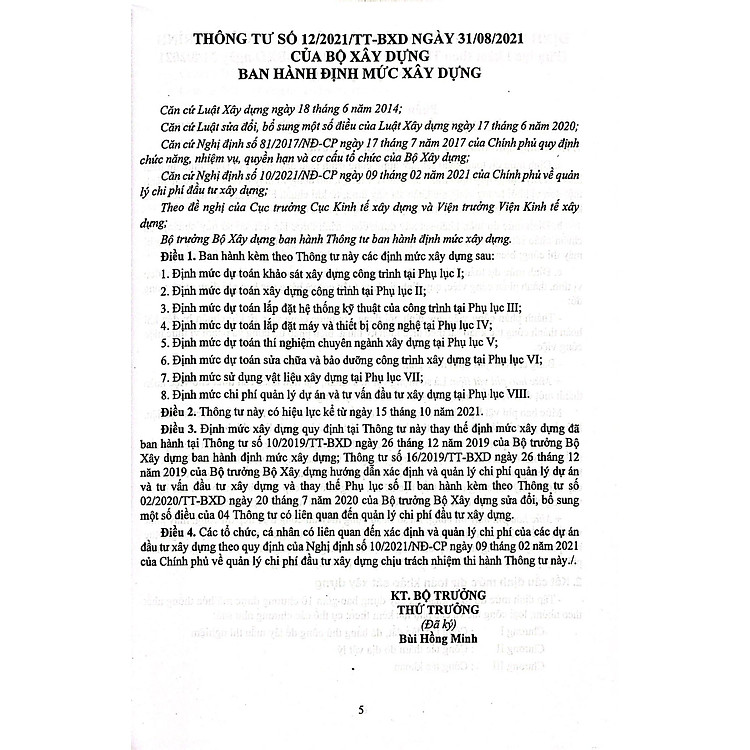 Định Mức Dự Toán Công Trình (Sửa Đổi, Bổ Sung) - Tập 1 - Ảnh 6