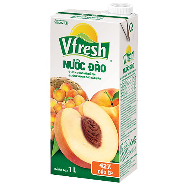Nước đào ép VFRESH 42% Necta 1L
