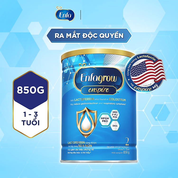 Enfagrow Enspire 2 850G cho trẻ 1-3 - Hình ảnh 2