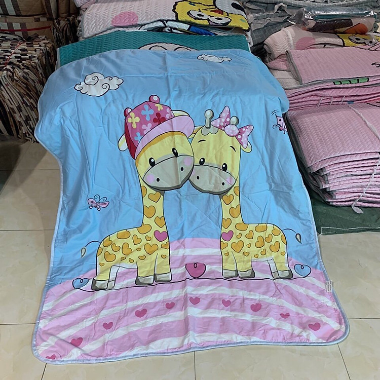 Chăn Hè chần bông dày 3 lớp chất cotton lục hàn quốc