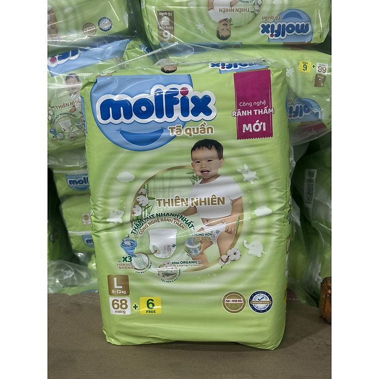 Mua Tã/quần Molfix Thiên nhiên size L Giá rẻ - Hình ảnh 4