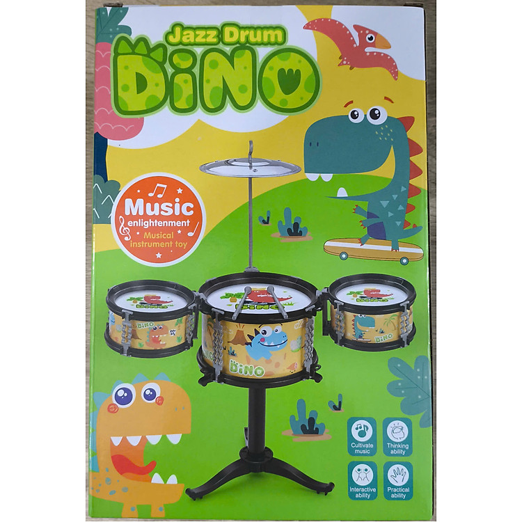 Bộ Đồ Chơi Trống Jazz 3 Trống Giúp Bé Cảm Thụ Âm Nhạc Sớm - Hình ảnh 5