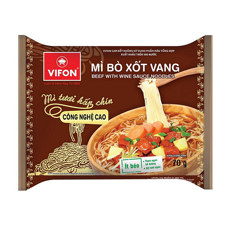 Mì tươi Vifon bò xốt vang 70g - 00250