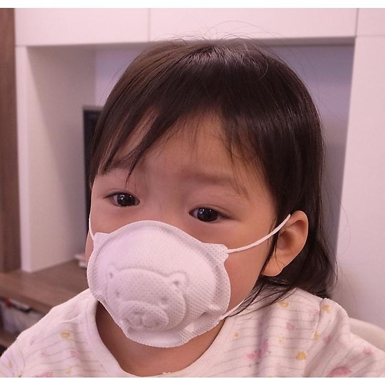Khẩu trang trẻ em Pigeon hình gấu (3pcs) Chính hãng Giá rẻ - Hình ảnh 2
