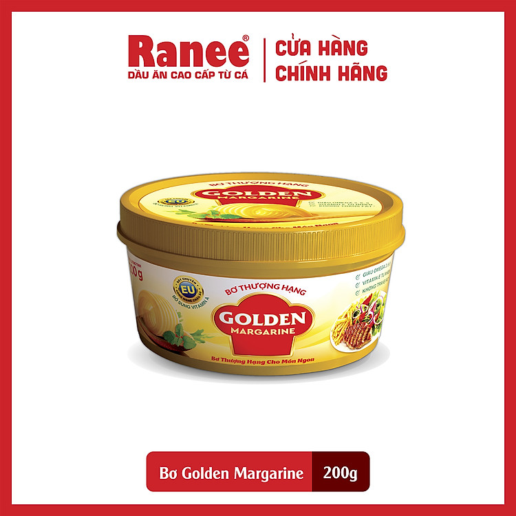 {Đơn 199k tặng hộp bơ 80g} Bơ thượng hạng Golden Margarine 200gr