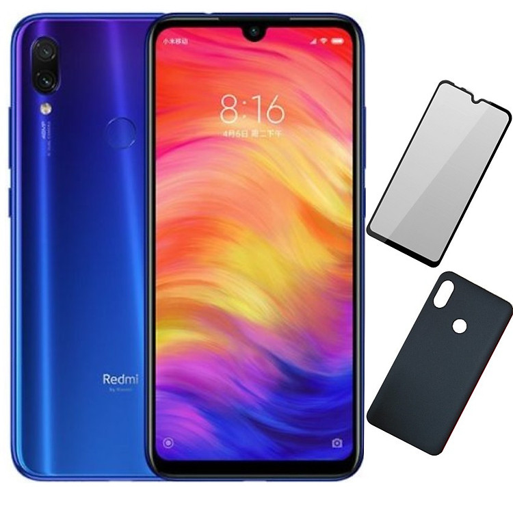 Bộ Điện Thoại Xiaomi Redmi Note 7 Pro (128GB/6GB) + Ốp Lưng + Cường Cực 5D Full Màn - Hàng nhập khẩu