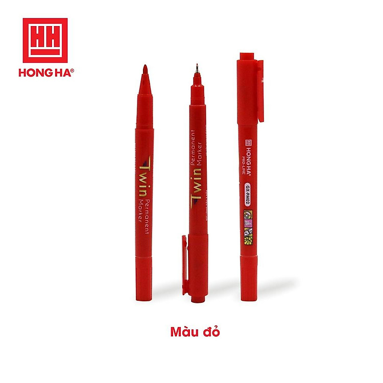 Bút lông dầu GX-PM02 (2 đầu) – Đỏ