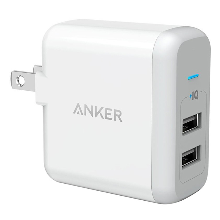 Adapter Sạc 2 Cổng Anker PowerPort 24W - A2141 - Hàng Chính Hãng